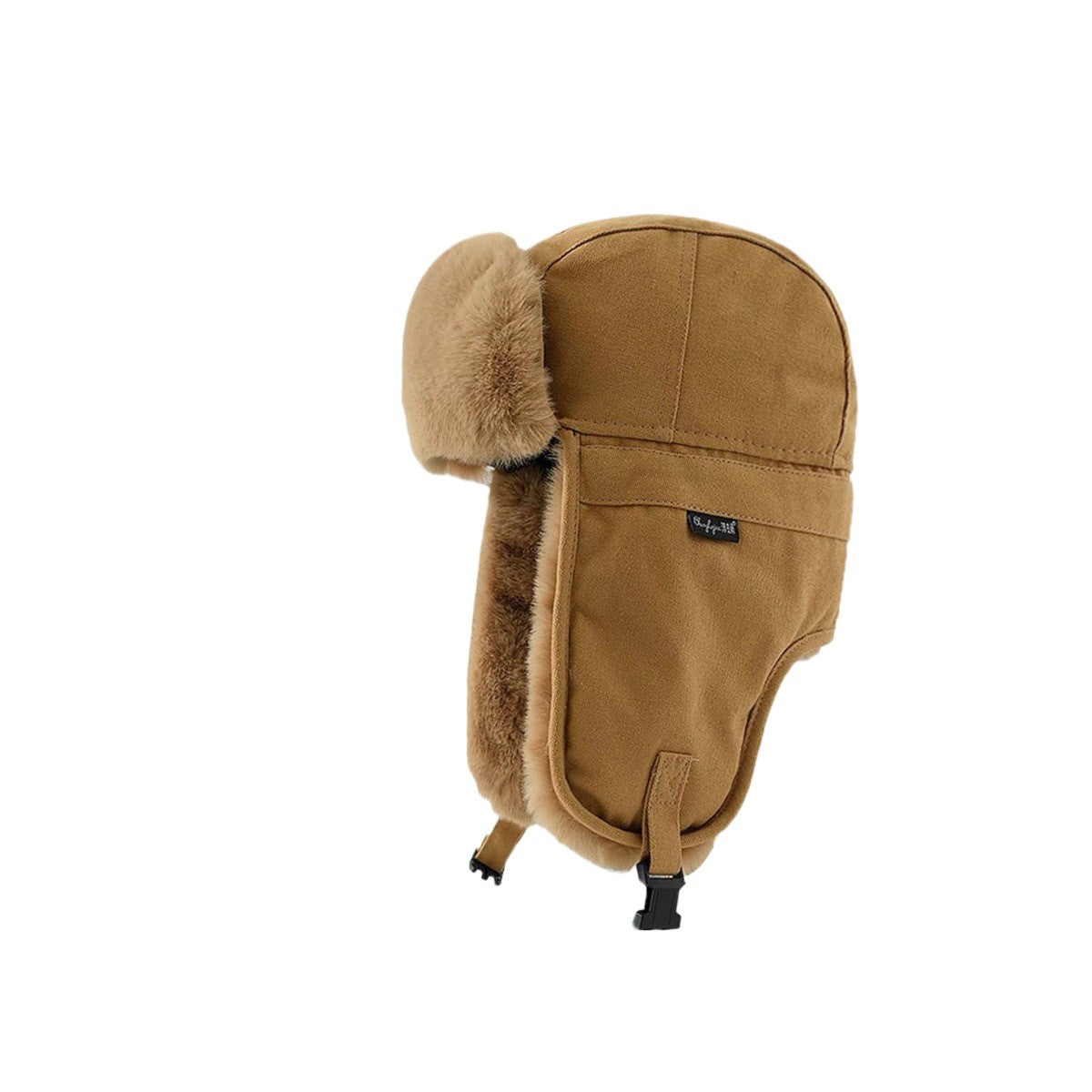 Chapéu Ushanka Feminino Coreano Simples Letras Quente À Prova De Frio Para Andar No Inverno Amantes Selvagens Protetores De Orelha Masculino