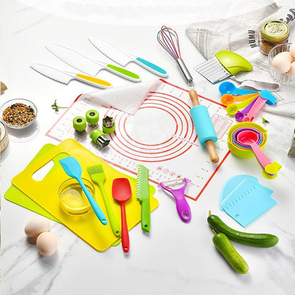 Novo Conjunto de Cortadores de Cozinha Infantil Faca Infantil Cortador de Criança Faca de Plástico para Bolo Frutas Crianças Ferramentas Descascadoras DIY Acessórios de Cozinha