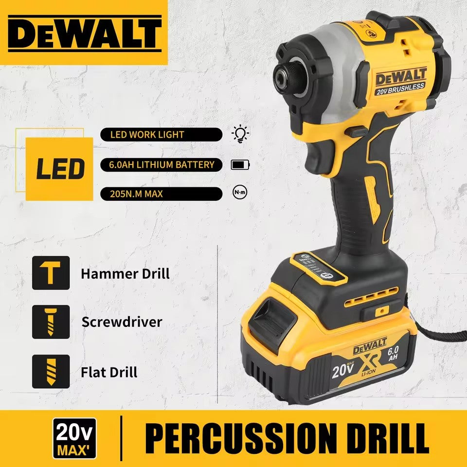 DeWalt novo modelo DCF850 parafusadeira elétrica 20V bateria de lítio parafusadeira sem escovas ferramenta de alto torque