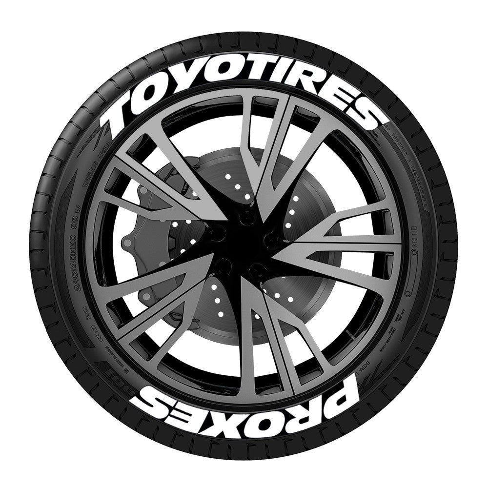 8 peças/lote Letras para pneu de carro Tuning Universal 3D PVC Permanente Adesivos de Decoração de Pneus para Motocicleta