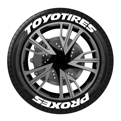 8 peças/lote Letras para pneu de carro Tuning Universal 3D PVC Permanente Adesivos de Decoração de Pneus para Motocicleta