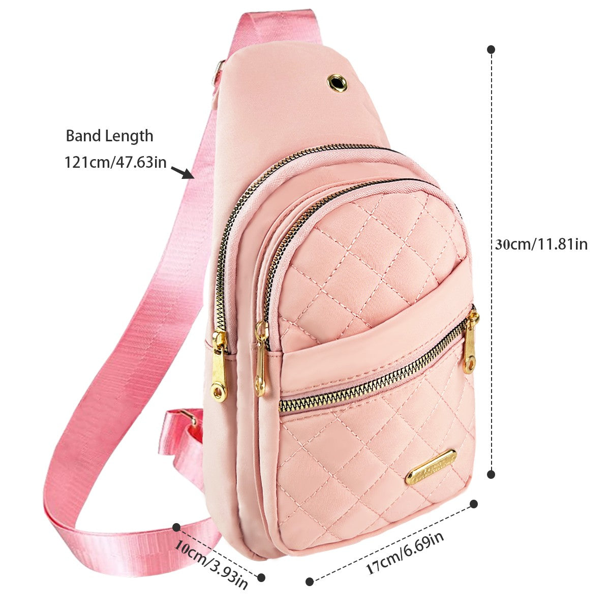 Adjustable Quilted Sling Backpack Outdoor Travel Bag For Men Women Casual Crossbody Small Sling Backpack Sling Bags