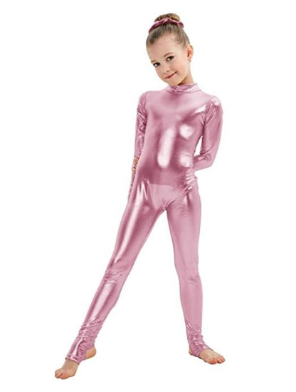 SPEERISE Toddler Sleeveless Leotard Boys Ballet Bodysuit Shiny Metallic Gymnastics Short Spandex Tank One-piece Unitards for Kid