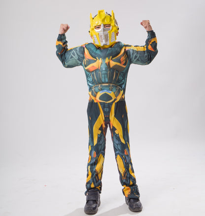 Boys Optimus Muscle Prime Fancy Dress American Boy Superhero Purim Halloween Book Week Child Captain Costume