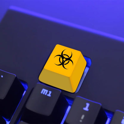 Keycap Personalizada 1pc Teclas Biohazard Umbrella PBT Metal Teclas Teclado Mecânico