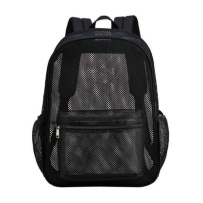 Women's Mesh Breathable Backpack Portable Hollow Casual Outdoor Travel Storage Bag
