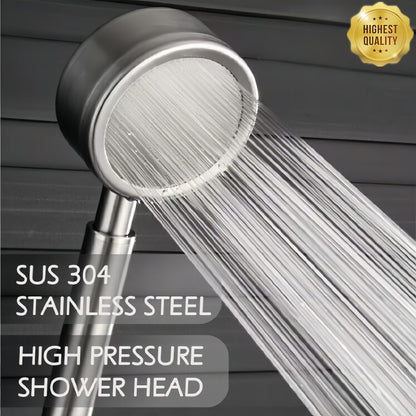 SUS 304 Stainless Steel Bathroom Handheld Shower Head High Pressure Water Saving Sprayer Nozzle Supercharged Rainfall Showerhead