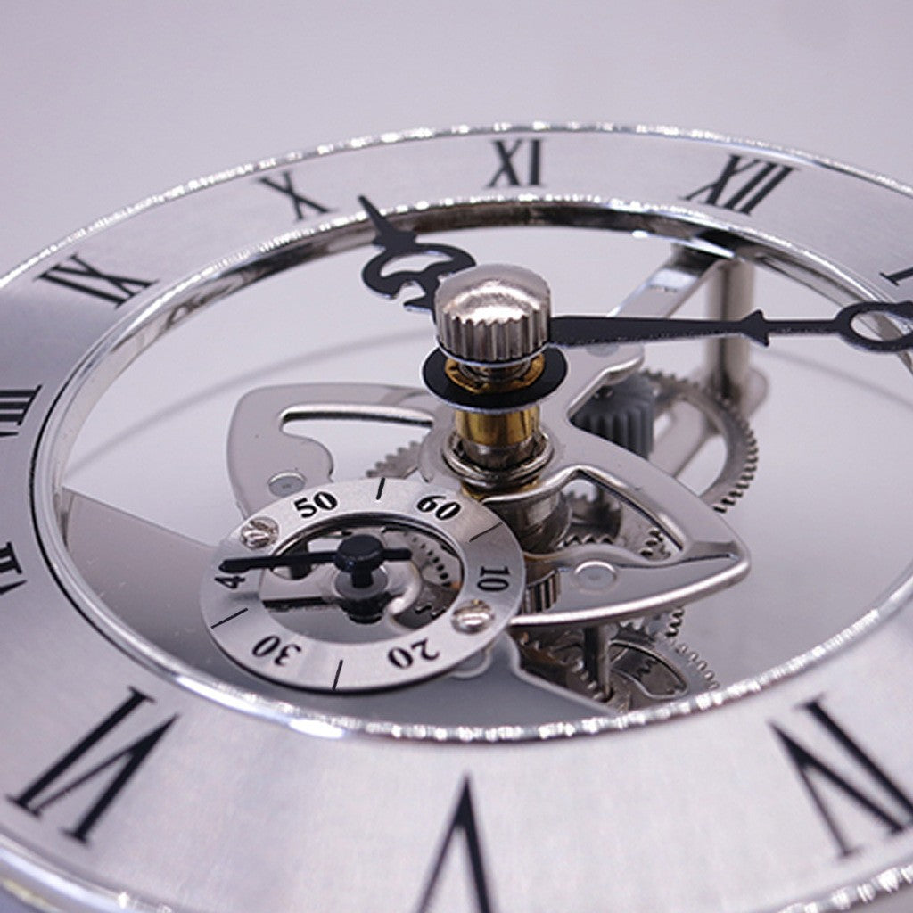 DIY Creative Mechanical Clock Ornament Frameless Metal Skeleton Clock Movement Home Silent Clock Living Room Office Decoration