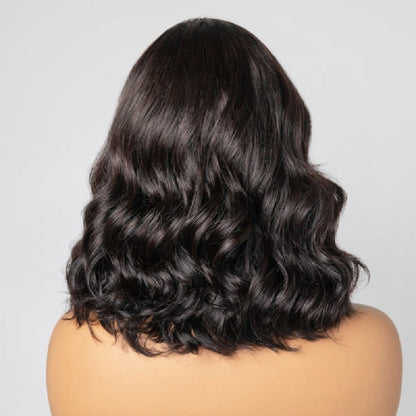 Peruca Curta Bob Dupla Puxada Sem Cola Cabelo Humano Ondulado Bruto Vietnamita Peruca Frontal de Renda Pré-Cortada 13x4 HD em Promoção