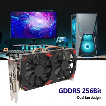 RX580 8G 256Bit Graphics Card GDDR5 Memory Video Gaming Card Dual Cooling Fan PCIE3 0x16 for Desktop Computer Card