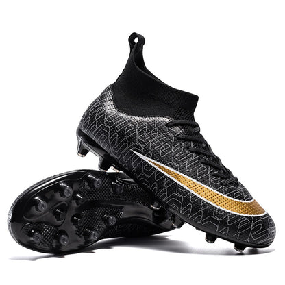 Men's and Women's Football Cleats Firm Ground Outdoor Football Shoes Lightweight Sports Sneaker Rugby Boots