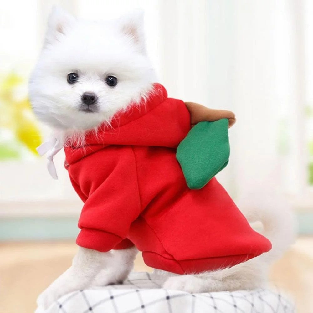 Moletom Fofo com Capuz para Cachorro Roupa Divertida de Frutas para Pets Capa Engraçada para Cães e Gatos com Chapéu Fantasia de Halloween para Cães e Gatos Moletom com Capuz para Filhotes e Gatos