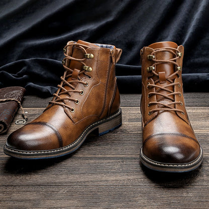 Botas masculinas retrô 2023, tamanhos 39-45, estilo confortável, de couro, para a primavera