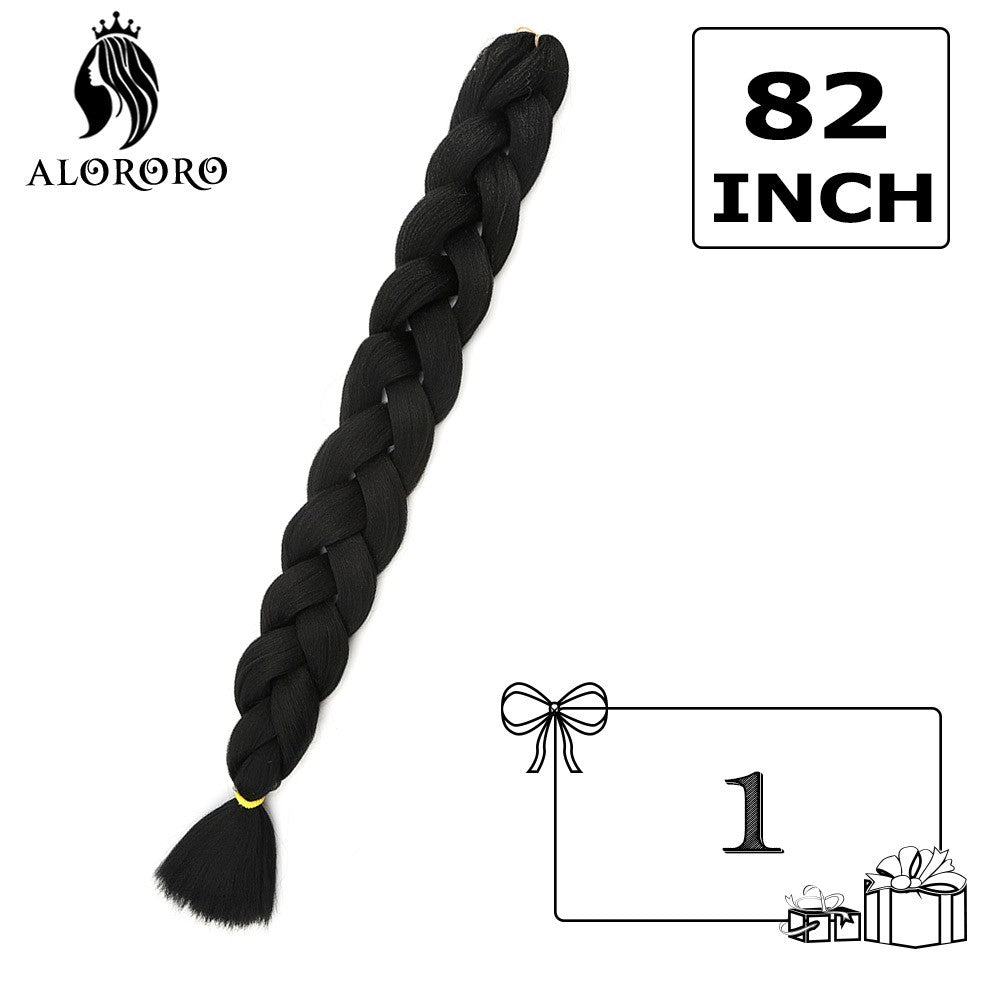 Cabelo Trançado Sintético Jumbo Alororo 82 polegadas Cabelo Falso Africano Fibra de Alta Temperatura Roxo Vermelho Extensões de Cabelo para Mulheres