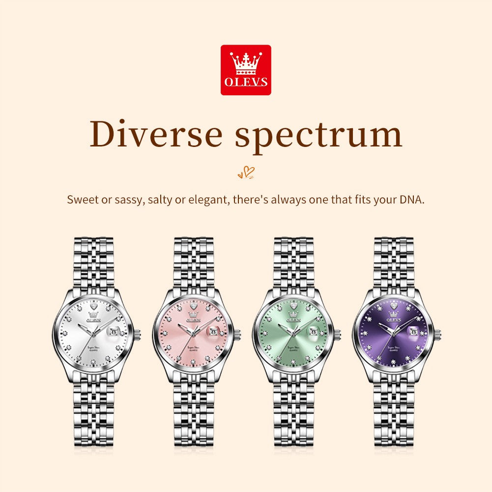 OLEVS Women Watch 5649 New Quartz Wristwatch Waterproof Luminous Date Ladies Watches Original Luxury Elegant Woman‘s Gifts