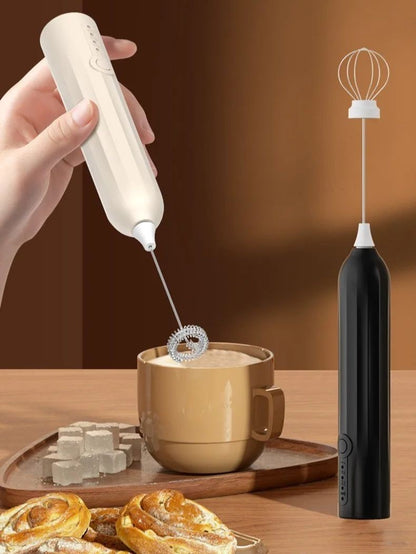 Electric mixer, handheld egg beater, dessert cake cream maker, 3-speed portable beverage coffee machine, kitchen milk frother