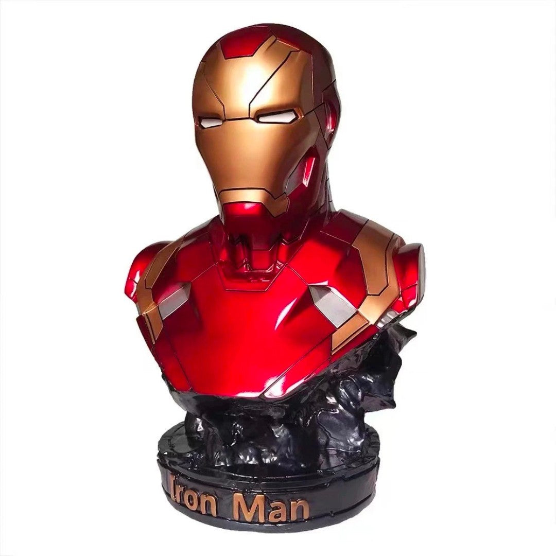 Iron Man Panther Bust Anime Figure Statue marvel Avengers Large Figure Living Room Ornament Resin Collection Gift Toys