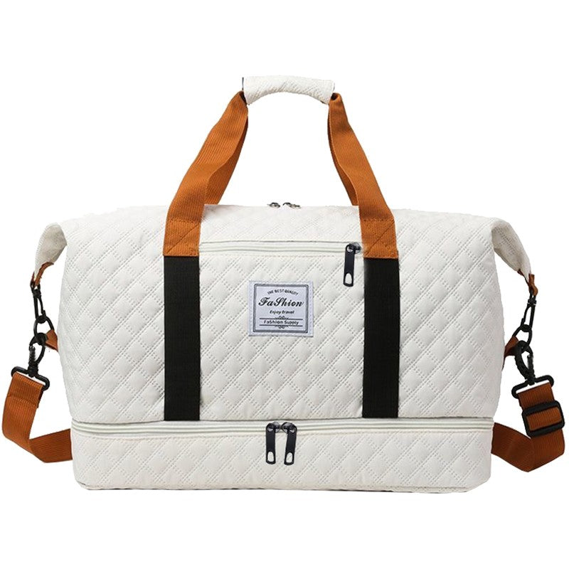 Quilted Travel Duffle Bag Multi-Color Casual Single Shoulder Bag for Vacation Trip Gym Daily Luggage Festival Gifts