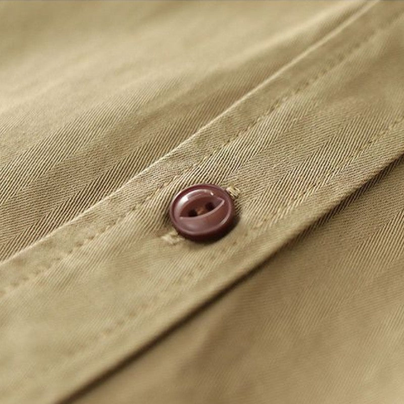 Gmiixder Men Cargo Long Sleeve Shirt Spring Autumn Hip Hop Jacket American Casual Retro Green Tough Man Workwear Shirt