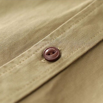 Gmiixder Men Cargo Long Sleeve Shirt Spring Autumn Hip Hop Jacket American Casual Retro Green Tough Man Workwear Shirt