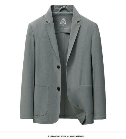 2025 Summer Thin Ice Silk Sunscreen Suit Jackets Classic Elasticity Traceless Sun Protection Blazers Social Office Formal Coats