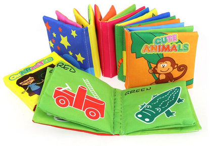 Livro de Pano Macio para Bebês 0-36M Brinquedo de Aprendizagem Precoce Interativo para Pais e Filhos Brinquedo Educativo Montessori de Marionete Presente para Meninos e Meninas