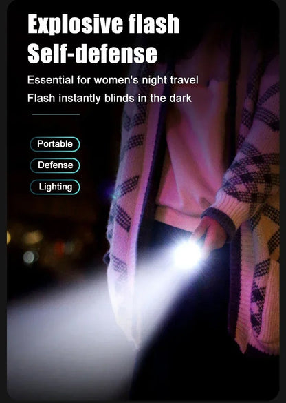 Super Bright MINI LED Flashlight USB Torch Rechargeable Zoom Fishing Lantern Powerful 3 Lighting Mode Outdoors Camping Lamp