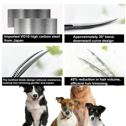 wingsbro 8 inch Pet Dog Grooming Scissors Professional Trimming Scissors Bent Scissors   Dogs Curved Scissors for Dog Beauty