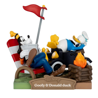 Disney Mickey Minnie Camping Series Figurine - Cartoon Mouse Donald Duck Goofy Chip 'n' Dale Pluto Toy Model for Collectors