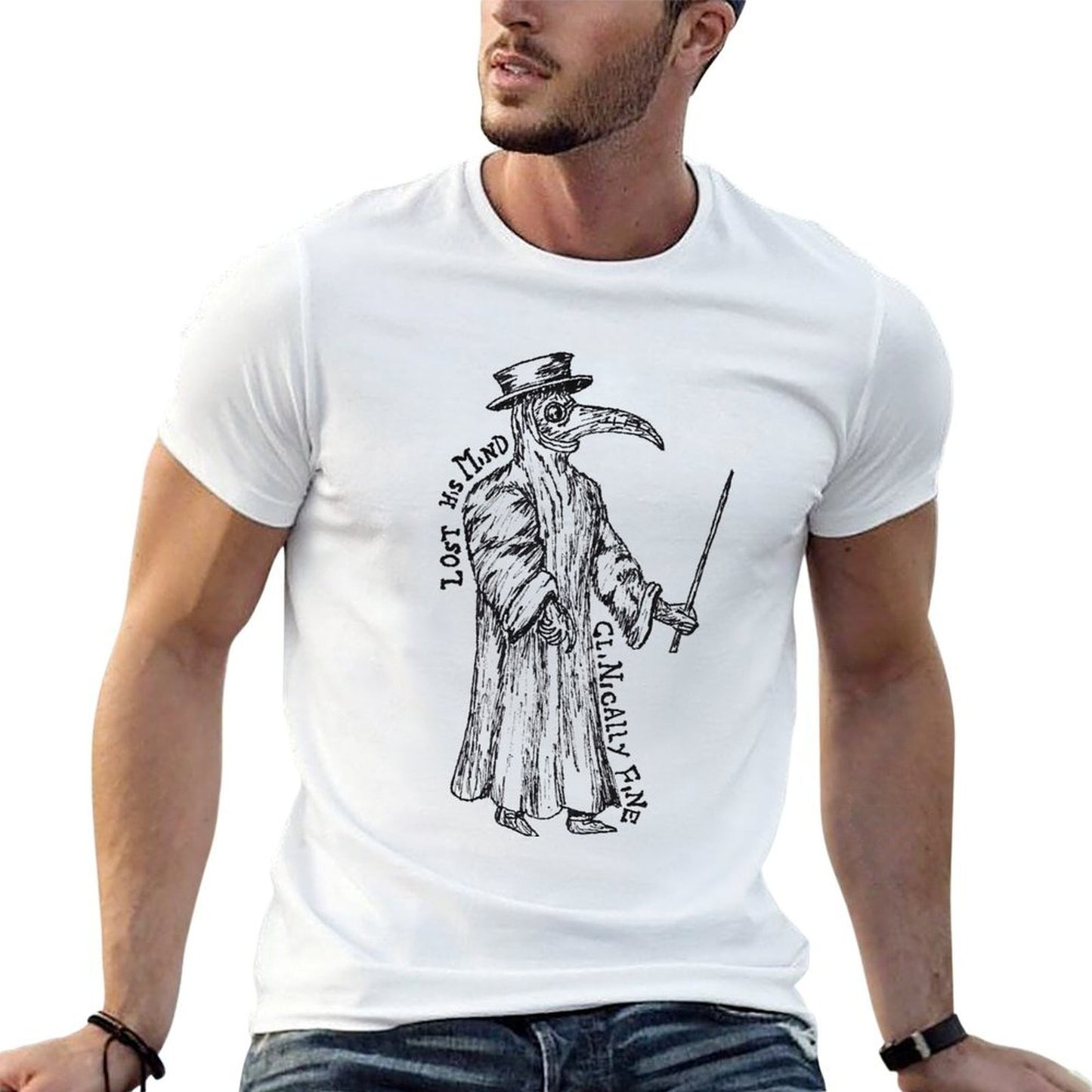 Mr. Plague Doctor Man T-Shirt man t shirts cotton black cotton t-shirt plain for man package