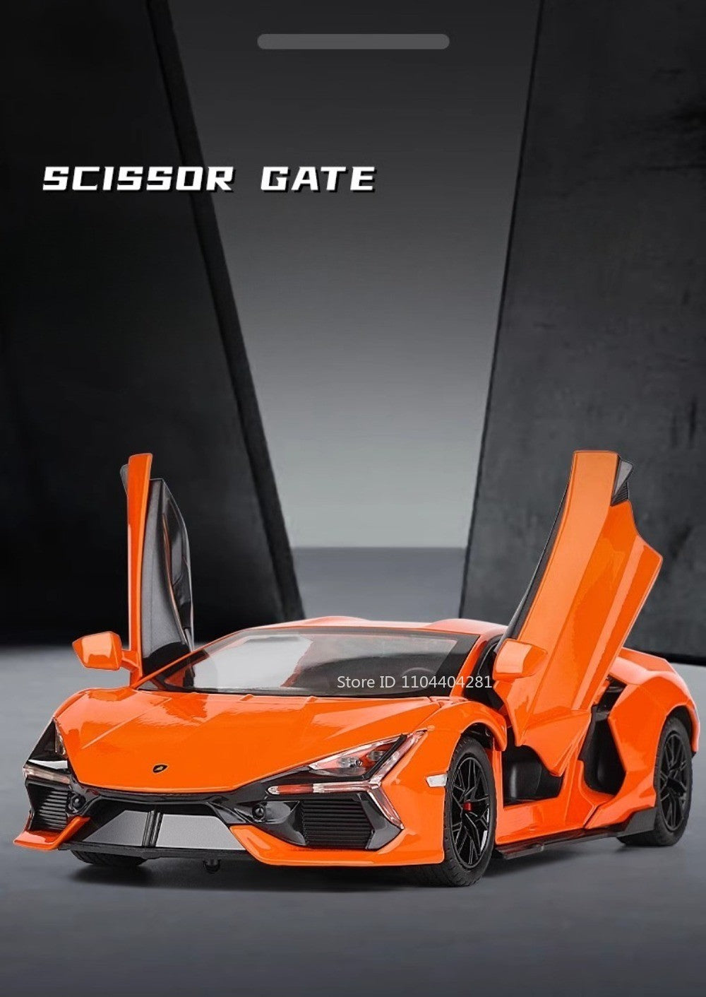 1:24 Lambor Revuelto Bolide Alloy Diecast Cars Model Toys with Sound Light Pull Back Doors Opened Miniature Sports Car Boy Gifts