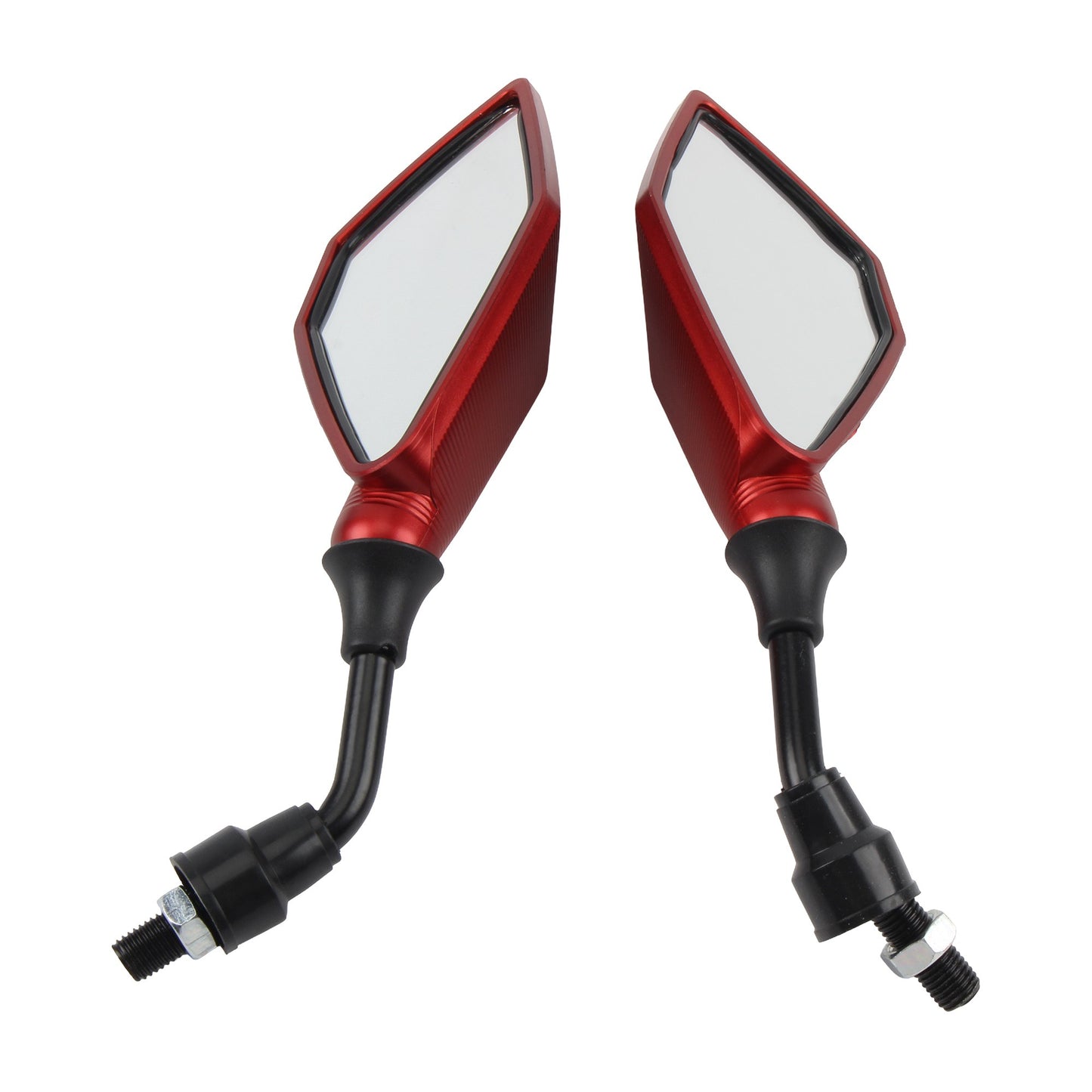 2 Peças 10MM Universal Retrovisor de Moto Grande Angular Ajustável Para Scooter Bicicleta Elétrica Ciclomotor Quadriciclo Acessórios Modificados