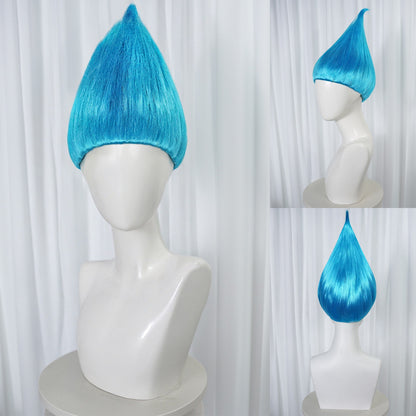 Synthetic Blue Wig for Halloween Party, Funny Cosplay Wig for Adult Men & Women, for Halloween, Themed Parties, Carnival