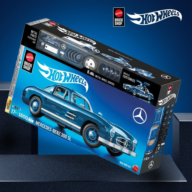 New Hot Wheels Benz 300sl Simulated Assembled Toy Model Car Holiday Gift Collectibles Desktop Ornaments In Stock
