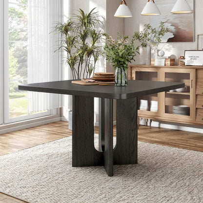 Selyra Modern Solid Wood Square Counter Height Dining Table, 54-inch, Seats 8, Easy Assembly