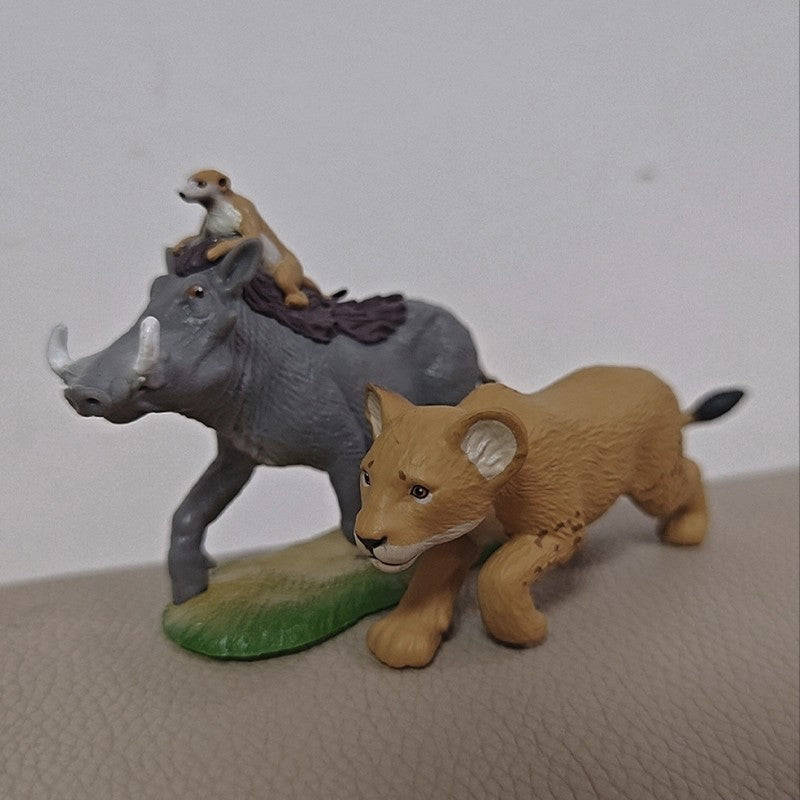 Conjunto de Bonecos de Ação Disney O Rei Leão - Jovem Simba Nala Scar Pumbaa Timão Bonecas Colecionáveis de Anime Brinquedos de Presente para Crianças