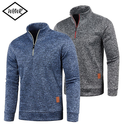 Men Sweatshirts Spring Thicker PulloverHalf Zipper Pullover for Male Hoody Man Sweatshir Autumn Solid Color Turtleneck Sweaters