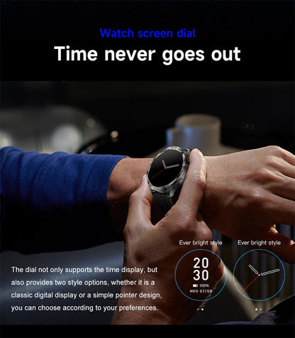 2026 Smartwatch com Display AMOLED Sempre Ativo, NFC, Chamada Bluetooth, Trajetória GPS, Impermeável, Saúde e Esporte, para Homens, Compatível com Android e iOS