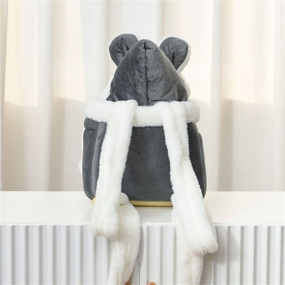 Mochila de Transporte para Cães Chihuahua para Viagem ao Ar Livre, Bolsas de Transporte de Inverno Quentes para Animais de Estimação Pequenos, Ninho para Cães Yorkshire, Gatos, Casa para Mascotes