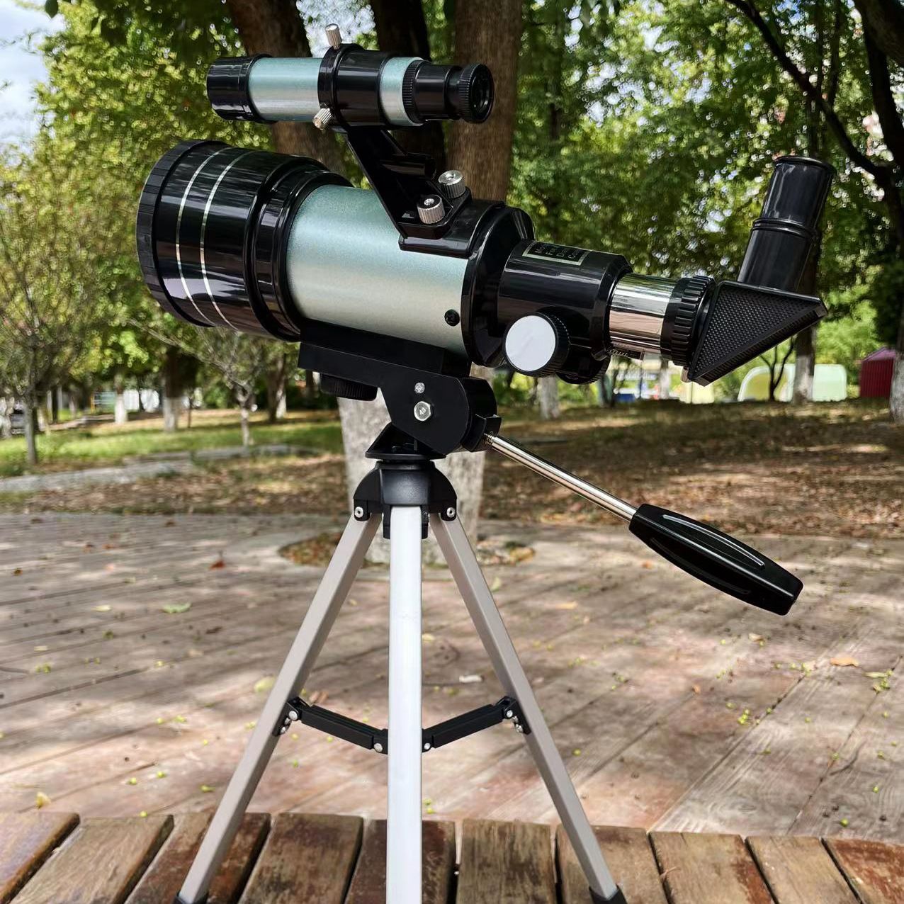 Telescópio Astronômico 30070 com Espelho Localizador Tripé Clipe de Telefone Alta Ampliação Entrada Usando Observação Astronômica de Estrelas