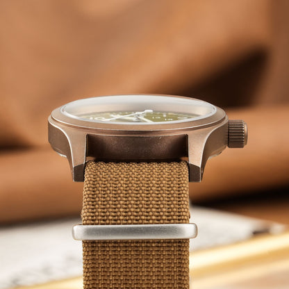 Militado Ml05 Vintage Field Watch VH31 Sweep Second Quartz Movement Sapphire Crystal High Clear AR Coating Luminous 38Mm Watches