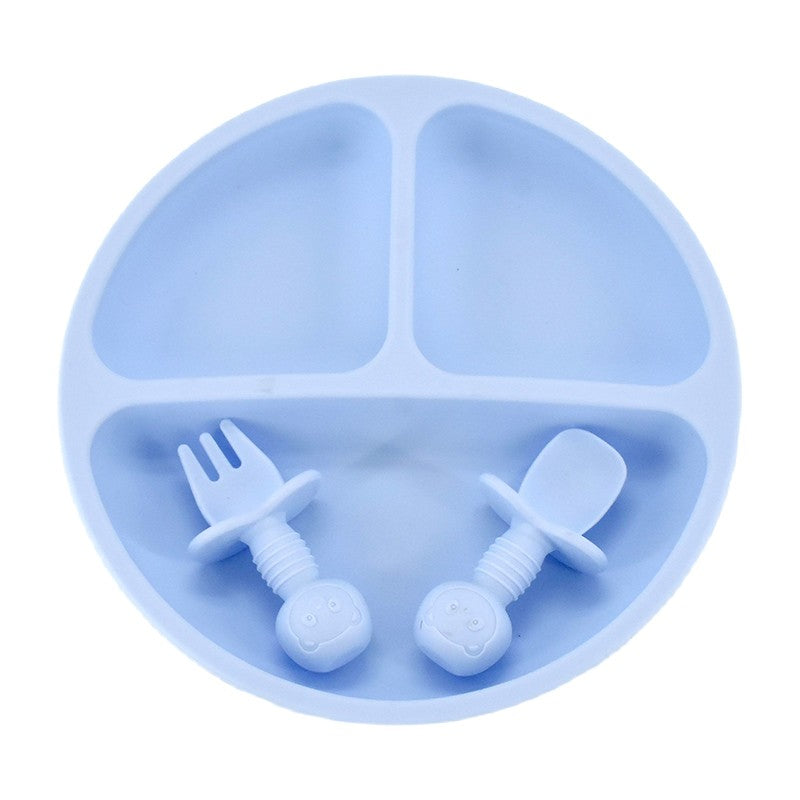 9Colors Baby Plate Set Food Grade Silicone Dishes BPA-Free Tableware Kids Feeding Bowls Kids Learning Dishes Tray Dropshiping
