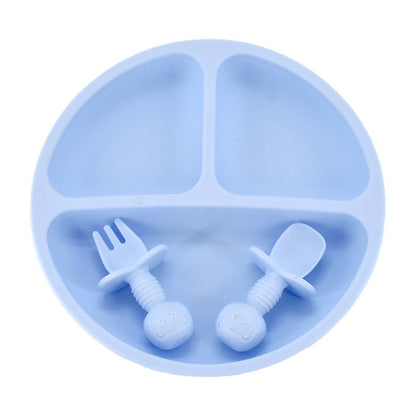 9Colors Baby Plate Set Food Grade Silicone Dishes BPA-Free Tableware Kids Feeding Bowls Kids Learning Dishes Tray Dropshiping