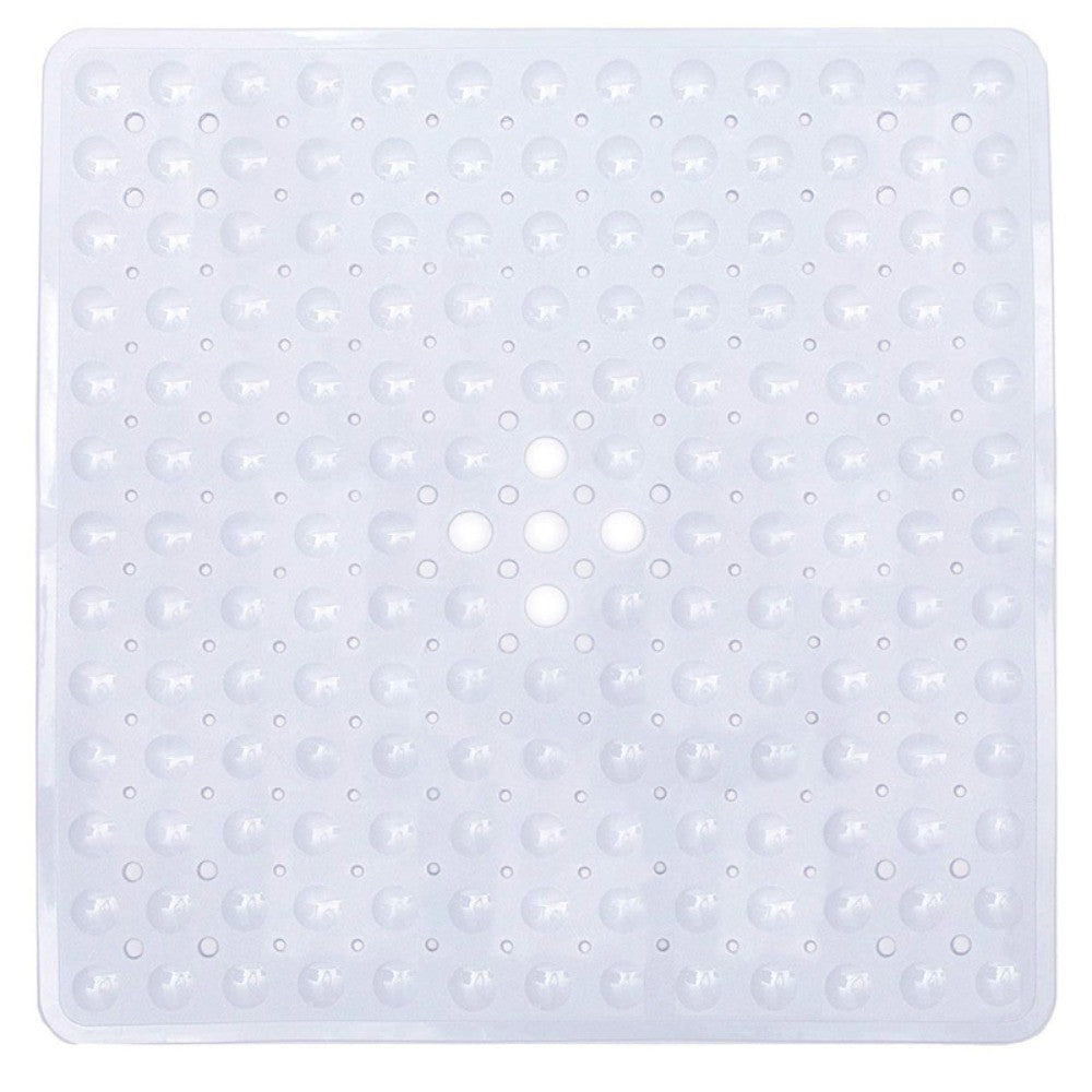 Tapete de chuveiro 53x53cm ventosa PVC antiderrapante tapete de banho quadrado para chão de chuveiro tapete de segurança antiderrapante para banheira carpete de banheiro