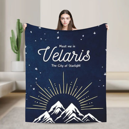 Manta Macia de Viagem Velaris Cidade da Luz Cobertor de Cama Flannel Colcha para Sofá Cadeira Cama Capa Engraçada de Sofá-Cama