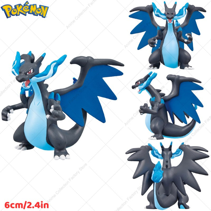100% Original Takara Tomy Pokemon Figure Toys Chikorita Totodile Tepig Mega Metagross Charizard X PVC Figurine Model Dolls Gifts