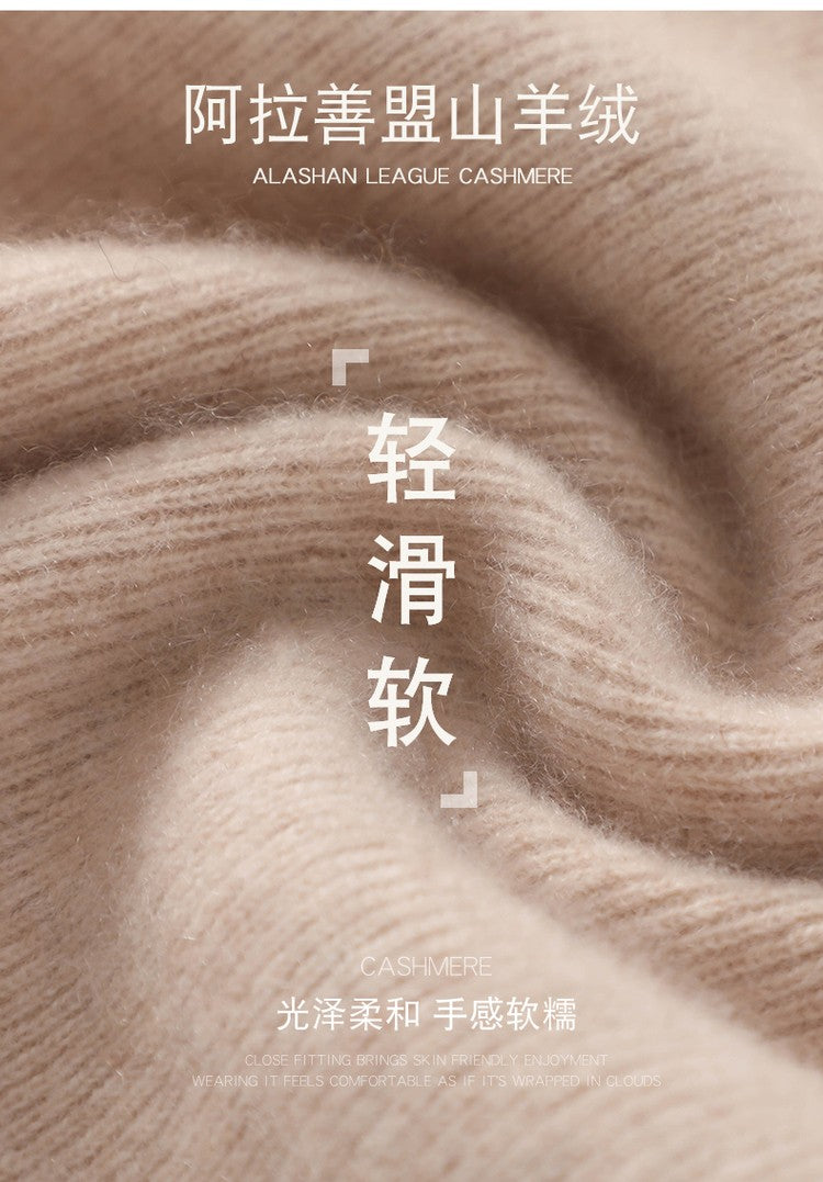 New women's sweater 100% pure cashmere high neck knitted pullover Korean version slim fit hot selling fashionable sweater