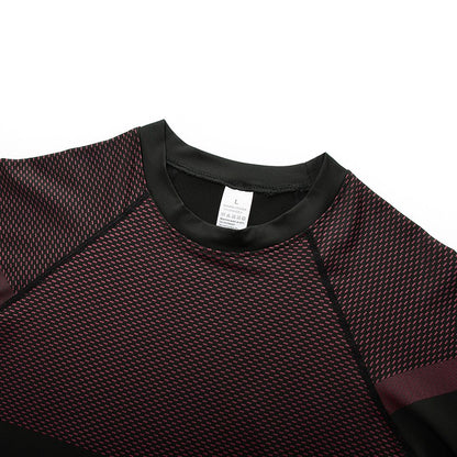 Men's Gym Compression Running Shirt Tight Short Sleeve Sports T-Shirt Fitness Training Workout Breathable Homme Athletic Shirt