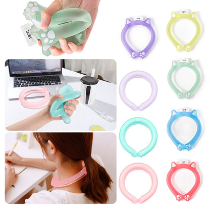 Summer Cooling Neckband Reusable Portable Outdoor Sports Icy Neck Cooler for Men Women