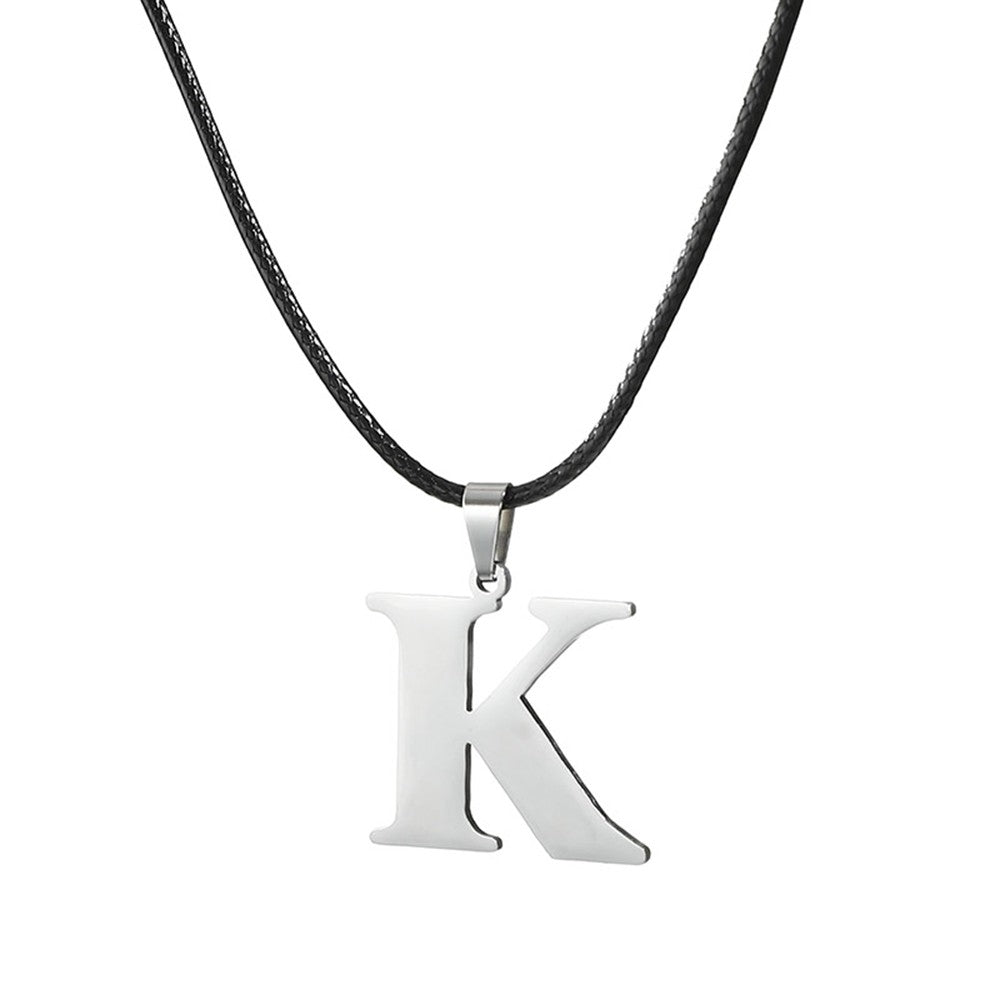 Novo Colar Inicial de A-Z Alfabeto em Aço Inoxidável 26 Letras Inglesas Colar Para Homens Mulheres Presentes de Joias Personalizadas